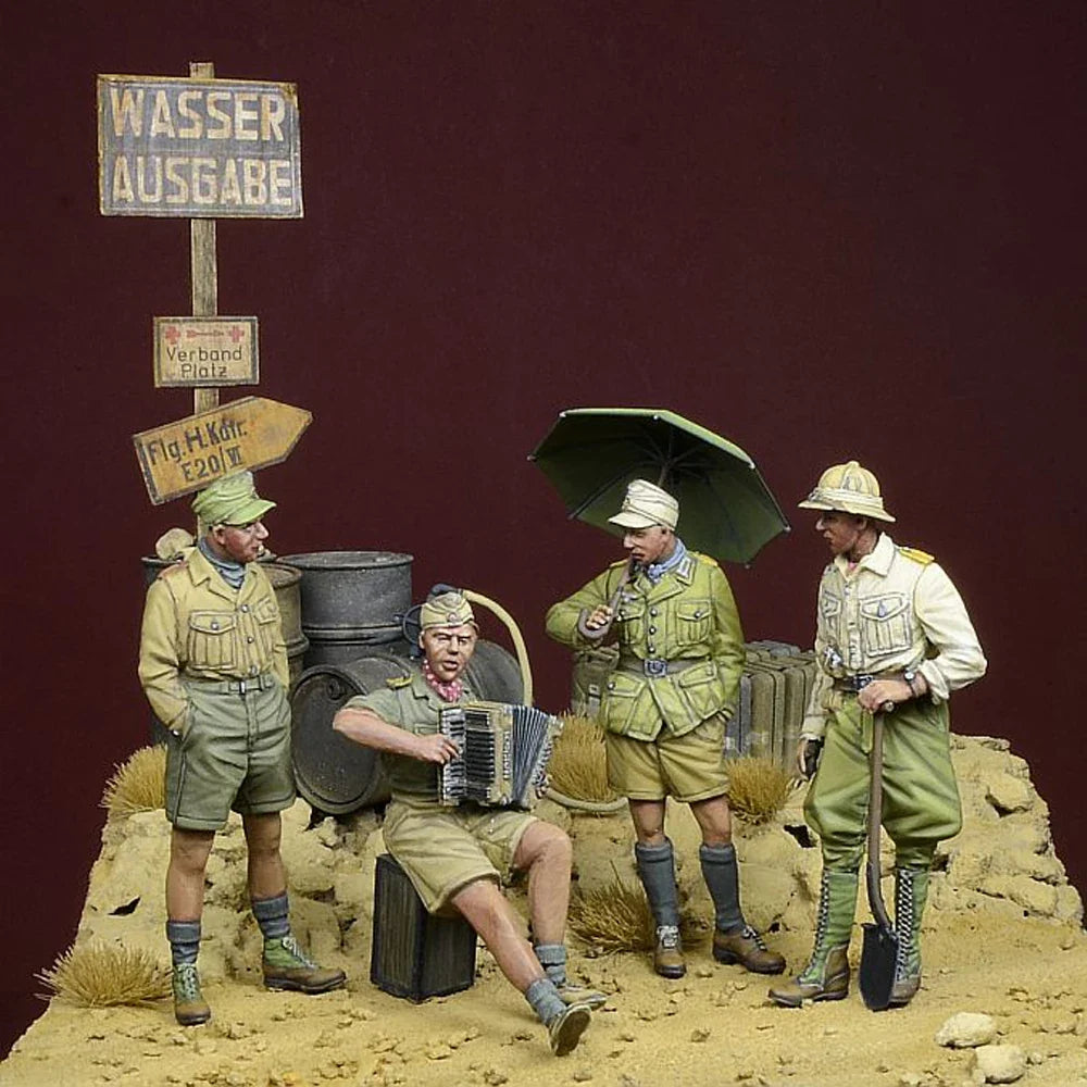 1/35 World War II soldiers resting, Resin Model figure soldier, Military themes, Unassembled and unpainted kit