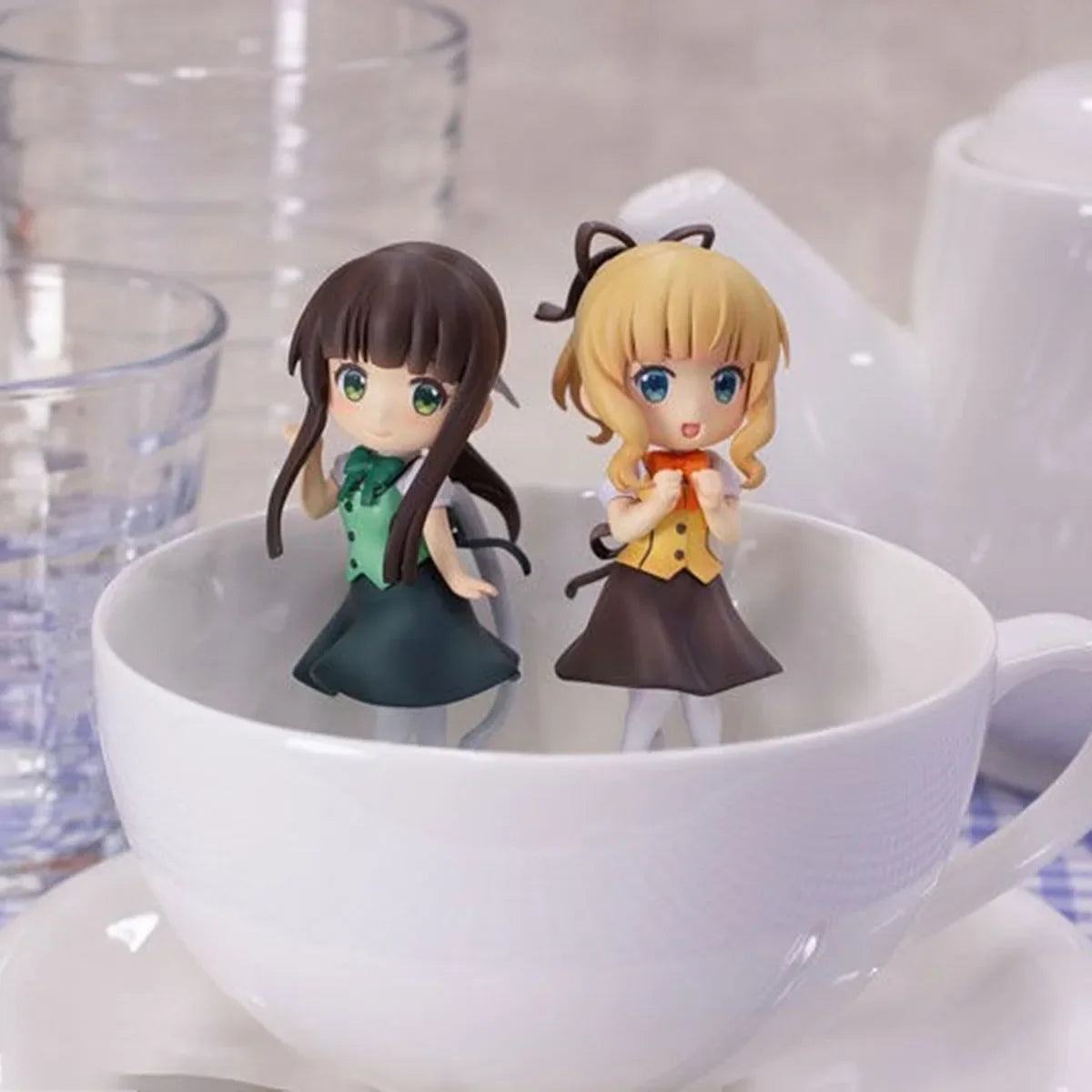 100% Original in Stock PLUM Gochuumon Wa Usagi Desu Ka? Bloom Kirima Syaro Ujimatsu Chiya Anime Figure Collection Series
