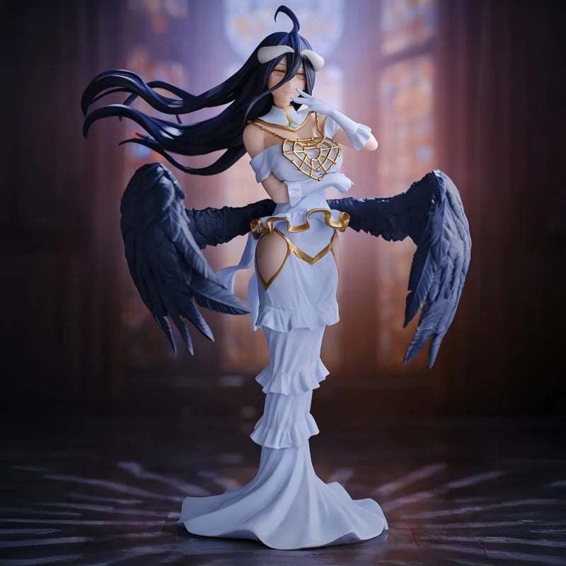 New Arrival Original Bandai Anime Figure Overlord Albedo Ooal Gown Action Banpresto Toys Models Figurine Room Decoration Collect