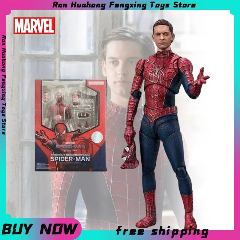 Shf Spider-man 3 Action Figures Spiderman 3 Tobey Maguire Anime Figure Pvc Statue Figurine Model Collection Toys Doll Gifts