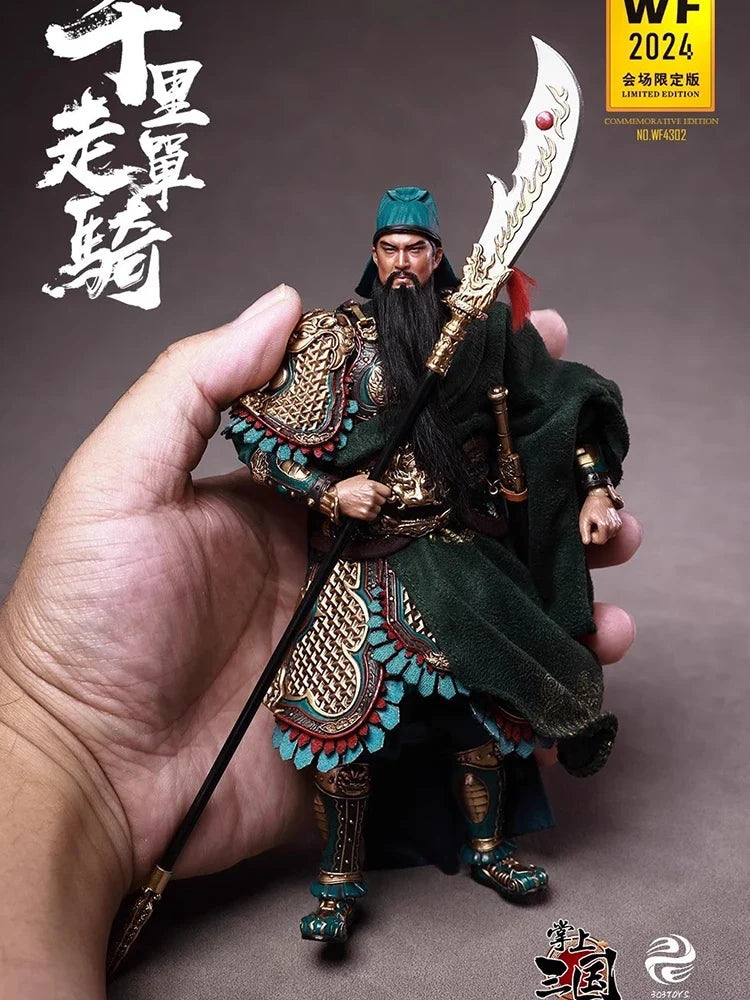 303TOYS WF4302 Exhibition Version 1/12 Guan Yu Cloth Movable Action Figure Riding Alone for Thousands of Miles Series 12" Toys
