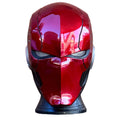Arkham Knight Mask with Light Eyes Red Hood Gothan Helmet Halloween Cosplay Masque Fiberglass Flipping Mold Non 3D Printing Gift