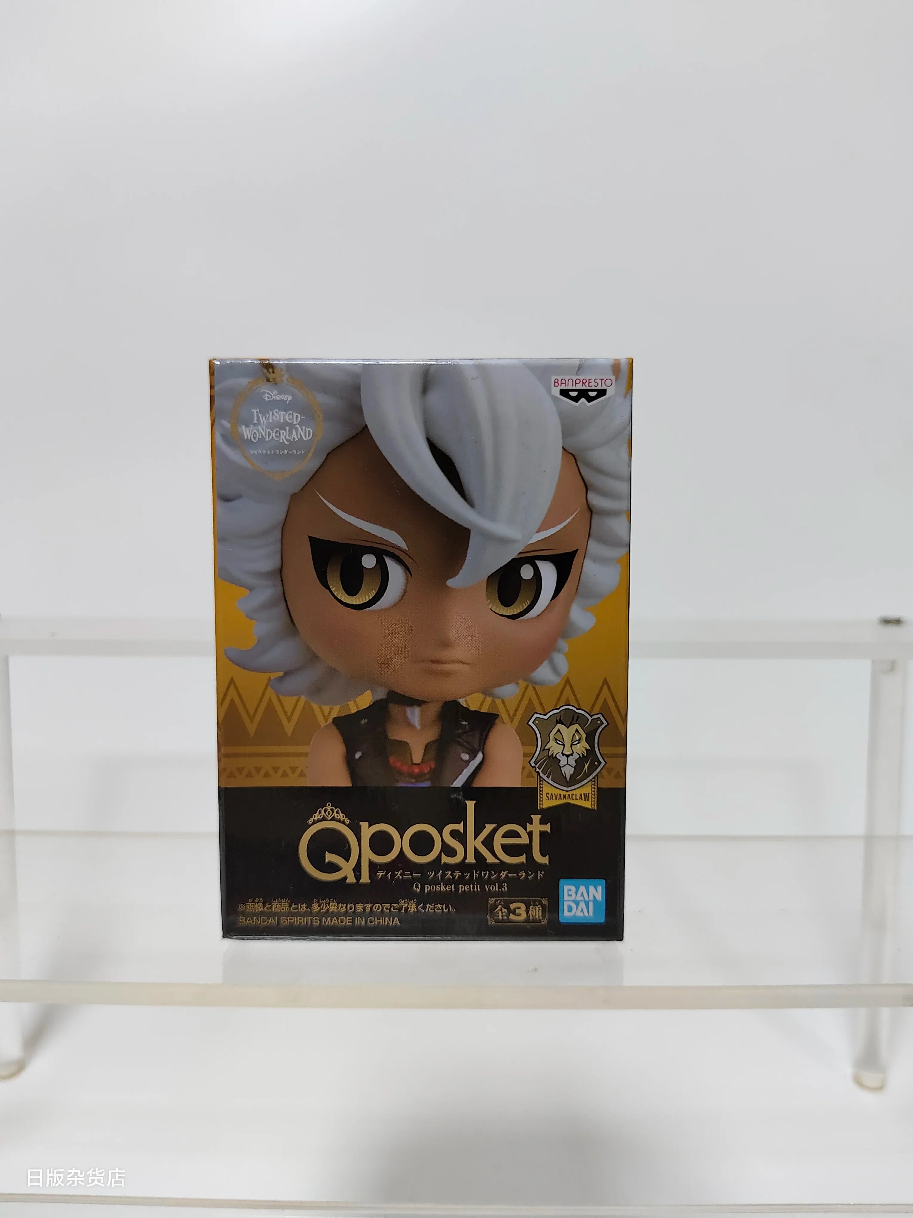 Genuine Bandai Q posket Series Disney Twisted Leona Jack Ruggie Wonderland Azul Ashengrotto Collectible Model Toys Gift