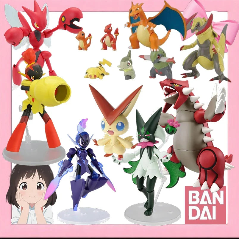 Bandai Original Pokémon Evolution Series Regular Edition Cobalion Virizion Keldeo Dark Kyurem Assembly Model Toys