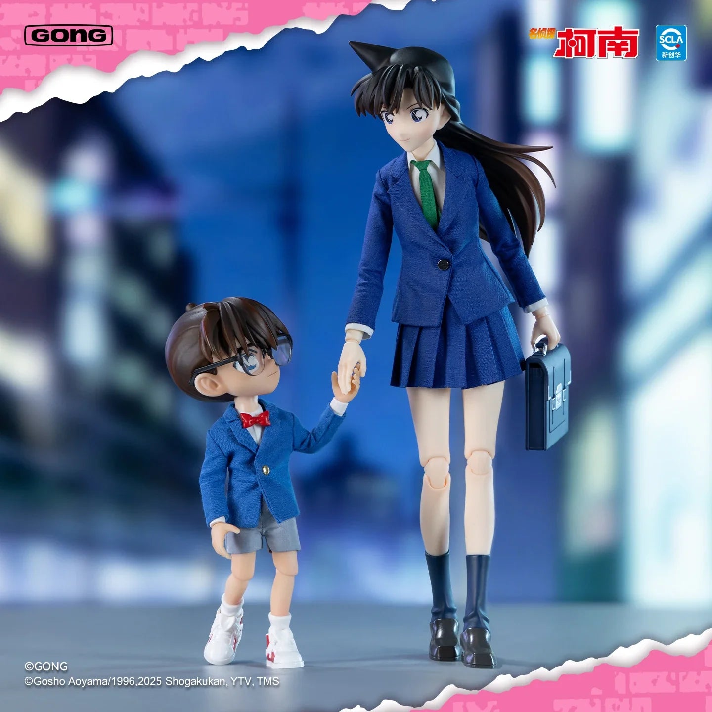 GONG Detective Conan 1/8 Conan Edogawa Rachel Moore Action Figures Common People Doll Joint Movable Collection Anime Toys Gift