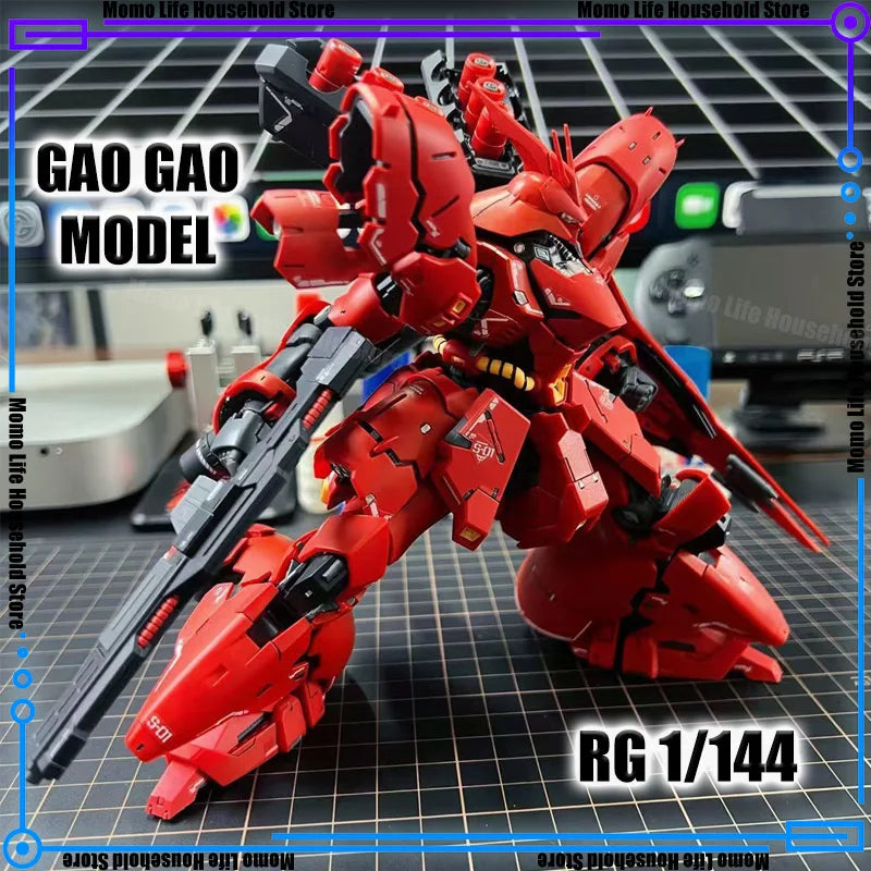 In Stock GAOGAO Model RG 1/144 MSN-04 Sazabi Assembly Model Kits Plastic skeleton Anime Action Figure Robot Plastic Model Toys