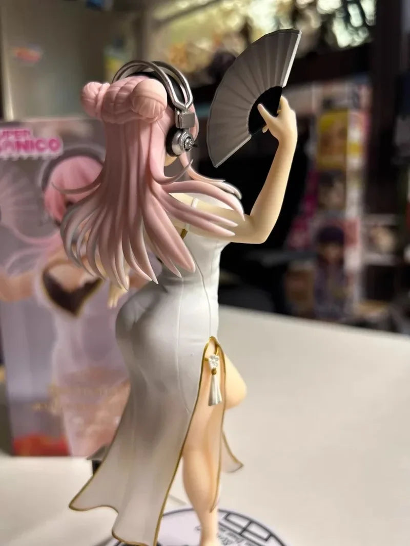In Stock Genuine Furyu Trio-Try-It Figure Super Sonico The Animation Supersonico White Cheongsam Series Model Toy Collectibles