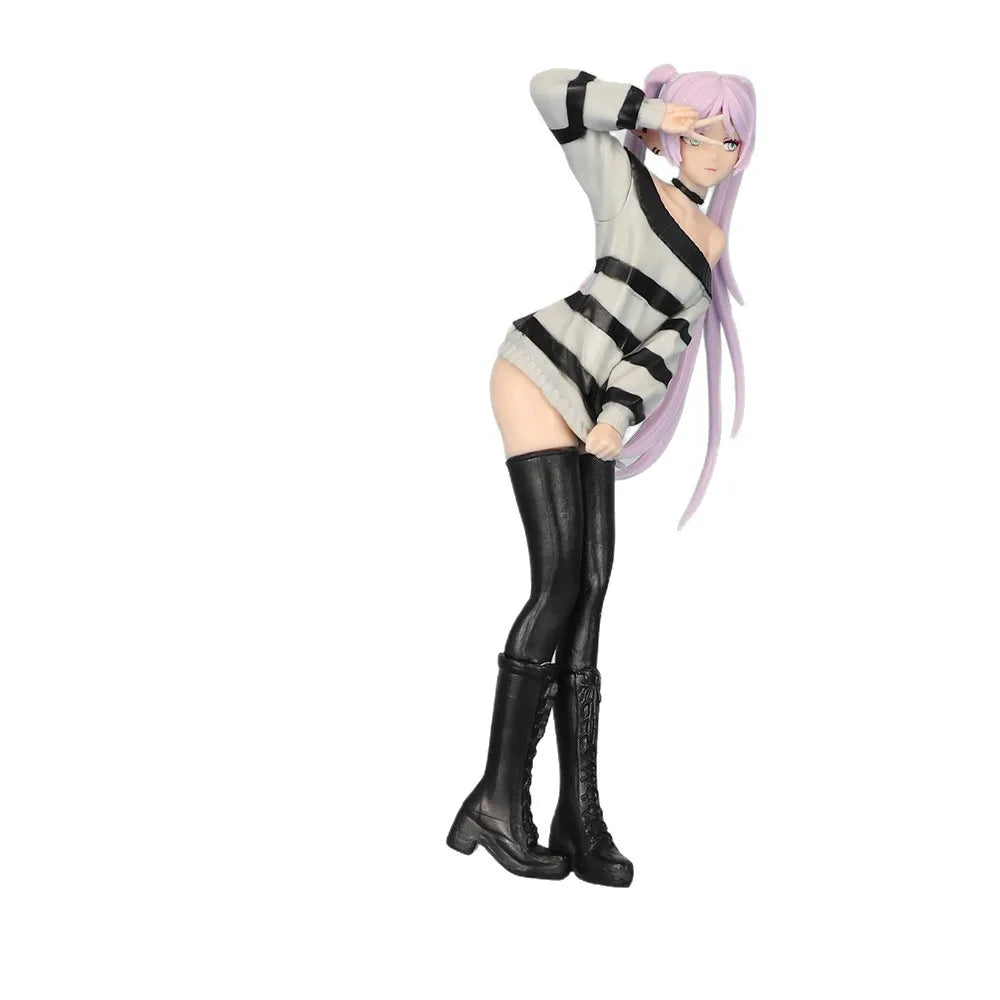 Frieren: Beyond Journey’S End Anime Figure Sweater Cute Girl Standing Posture Action Statue Doll Collectible Gift