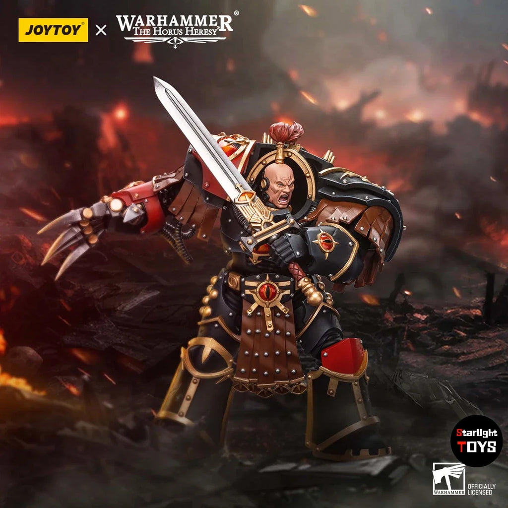 JOYTOY 1/18 Action Figure Warhammer 40K Sons of Horus Ezekyle Abaddon First Captain of The XVith Legion Model Toy Gifts