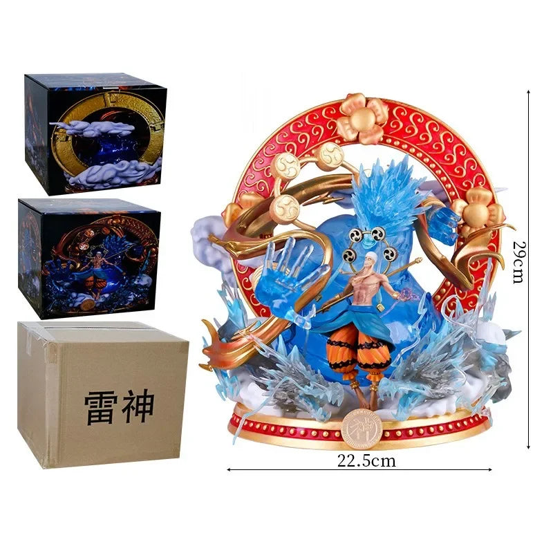 29cm One Piece Anime Figure Enel Thor Sky Island Character Periphery Pvc Model Doll Desktop Decoration Display Children Gift Toy