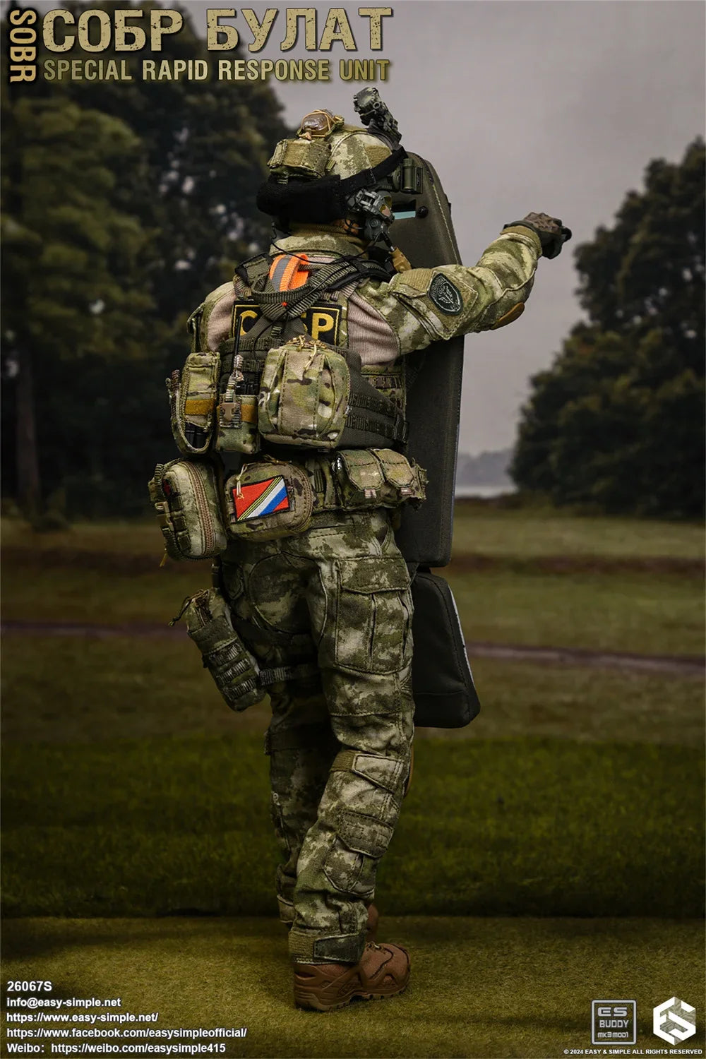 Limited Edition EASY&SIMPLE ES 26067S 1/6 Scale Russian SOBR Male Soldier Full Set For 12'' Action Figure Collectible Model