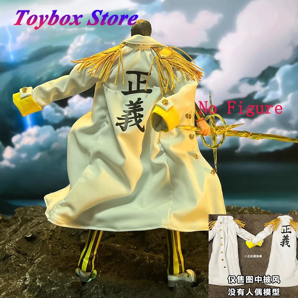 1/12 Scale Borsalino Soldier White Windbreaker Cape Coat Toys Accessory For Anime Shf 6inch Action Figure Body Decoration