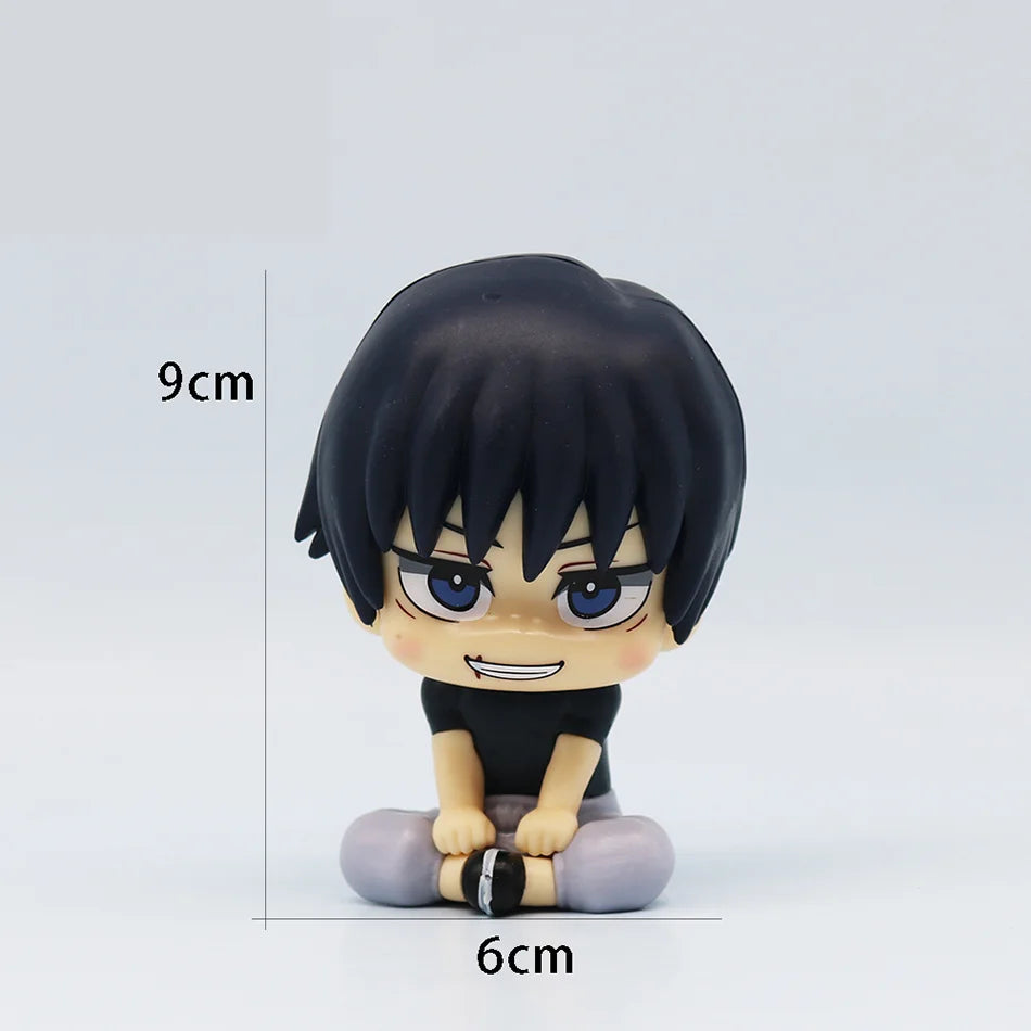 New 5Pcs/set Jujutsu Kaisen Cute Yuji Itadori Gojo Satoru Q Ver. PVC Action Figures Anime Figure Model Toys Collection Doll Gift