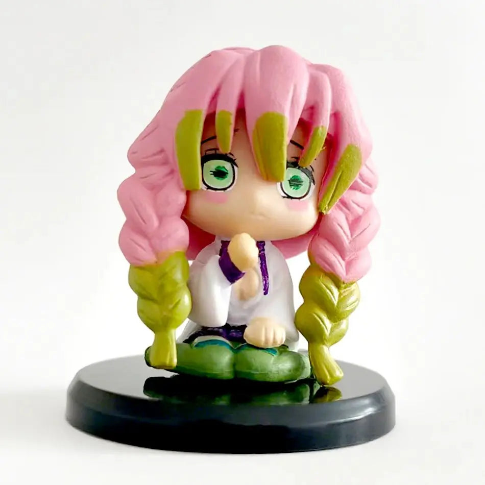5 Style/Set Q Version Demon Slayer Sitting Ghost Doll Tanjiro Nidouzi Inosuke Zenizu Figure Action Figure Movie Model Toys Doll