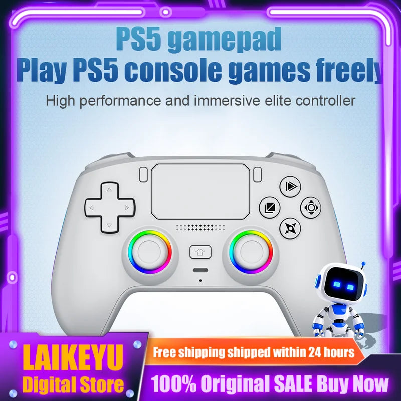 NEW Wireless Bluetooth Gaming Controller Hall Joystick Built-In Microphone No Delay Compatible For PS5 Steam Android PC Smart TV