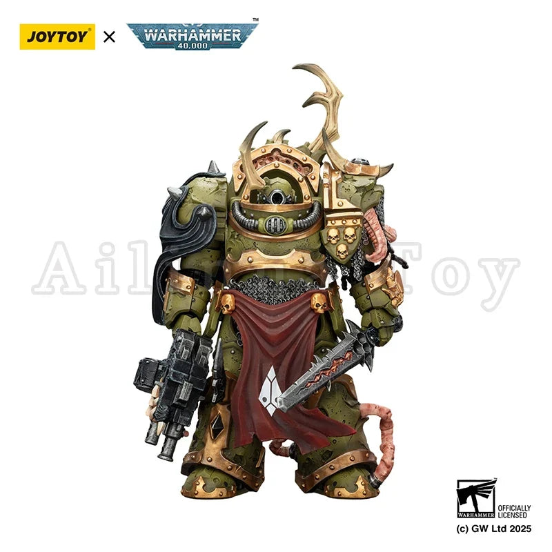 JOYTOY 1/18 Action Figure 40K Death Guard Blightlord Terminator and Plague Marine Icon bearer Anime Model Toy Gift