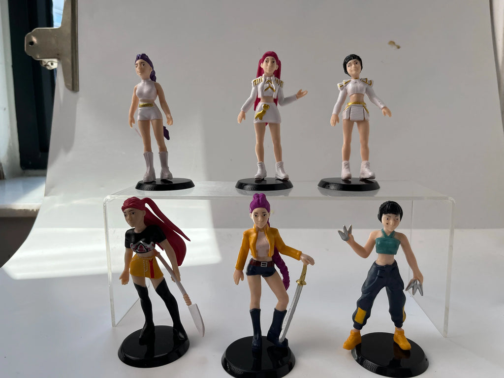 6PCS Anime Kpop Demon Hunters Figure Model Toy Cartoon Gaming Peripherals Desk Decoration Collection Kid Gift