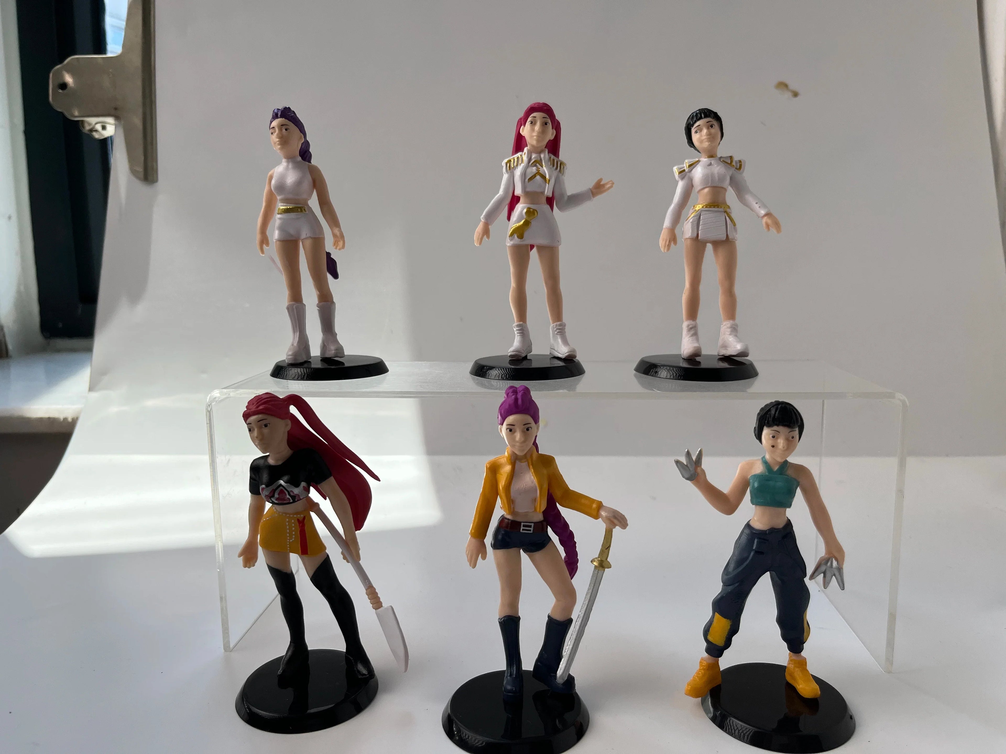 6PCS Anime Kpop Demon Hunters Figure Model Toy Cartoon Gaming Peripherals Desk Decoration Collection Kid Gift