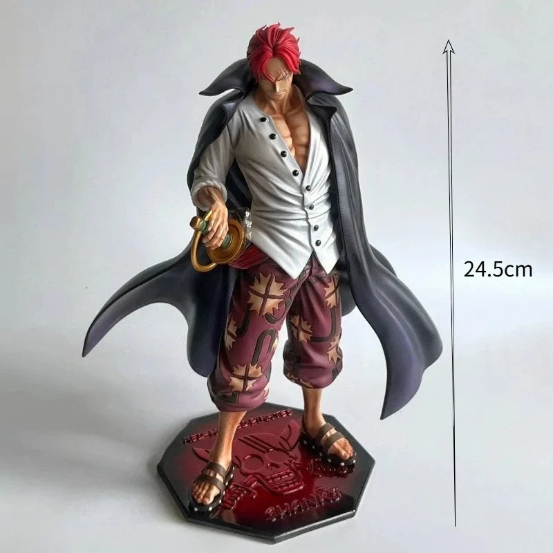Anime figurine One Piece Action Doll Shanks Four Emperors Anime Standing Statue PVC Model Desktop Ornament Collection Toy Gifts