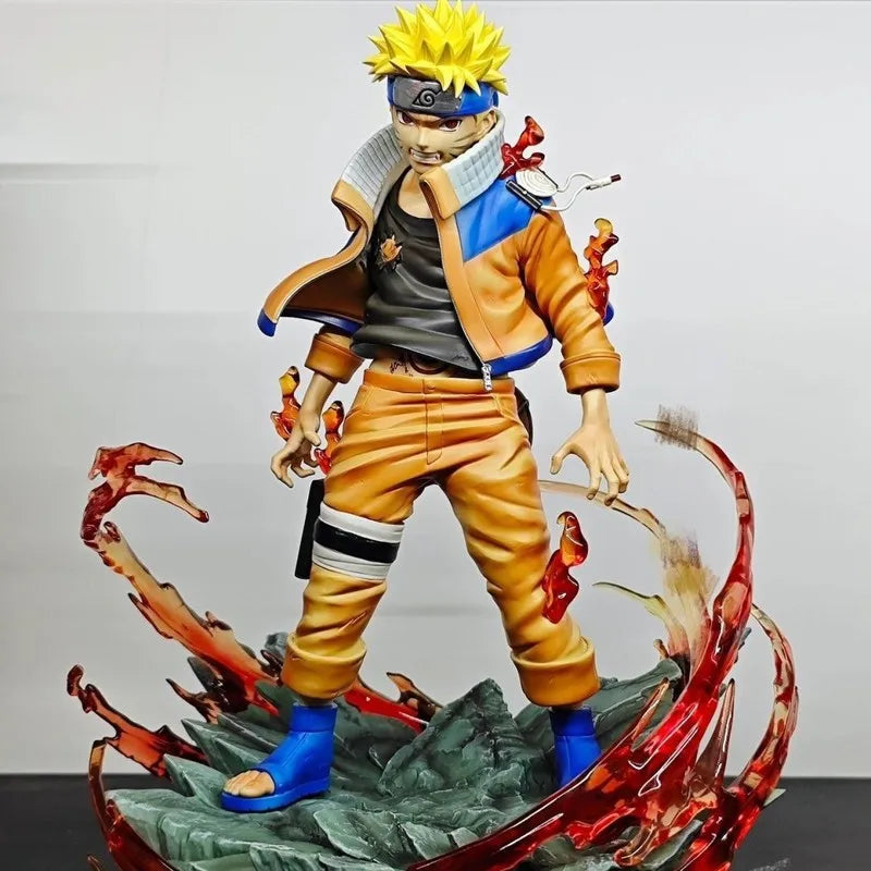 New Naruto Shippuden Premium Gk Nine-Tails Stand Alone Youth Series Naruto Uzumaki Interchangeable Head Collectible Figure Gift
