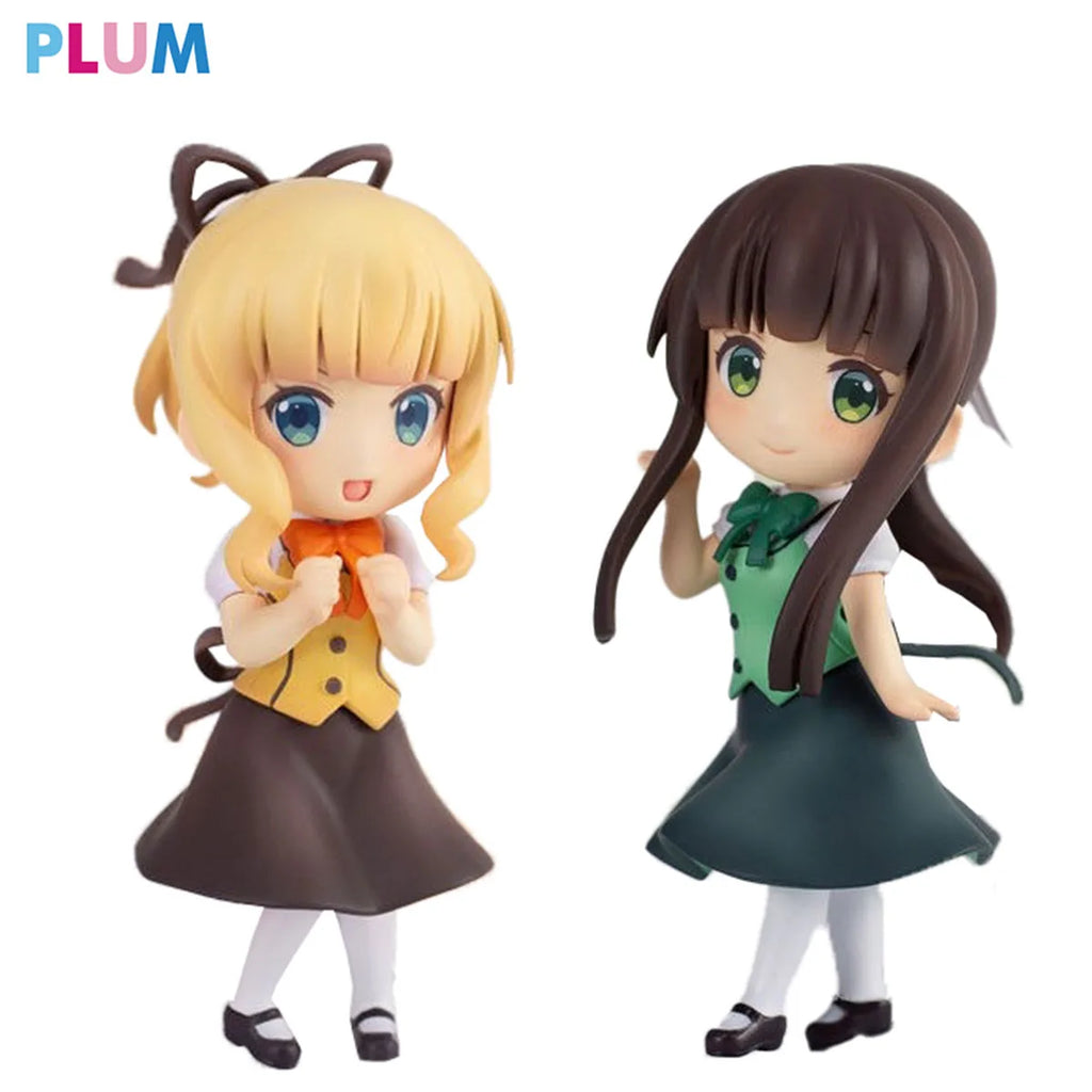 100% Original in Stock PLUM Gochuumon Wa Usagi Desu Ka? Bloom Kirima Syaro Ujimatsu Chiya Anime Figure Collection Series