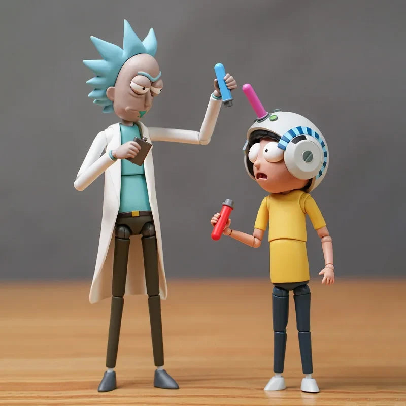 Fondjoy Rick and Morty Genuine Adult Swim Anime Action Figure 1/12 Scale Joint Movable Model Figurine Collectible Gift Toy