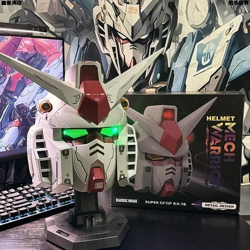【IN STOCK】RX-78-2 Mobile Suit Helmet 1:1 Anime Figure - Luminous Wearable Cosplay Customized Statue Model Collection