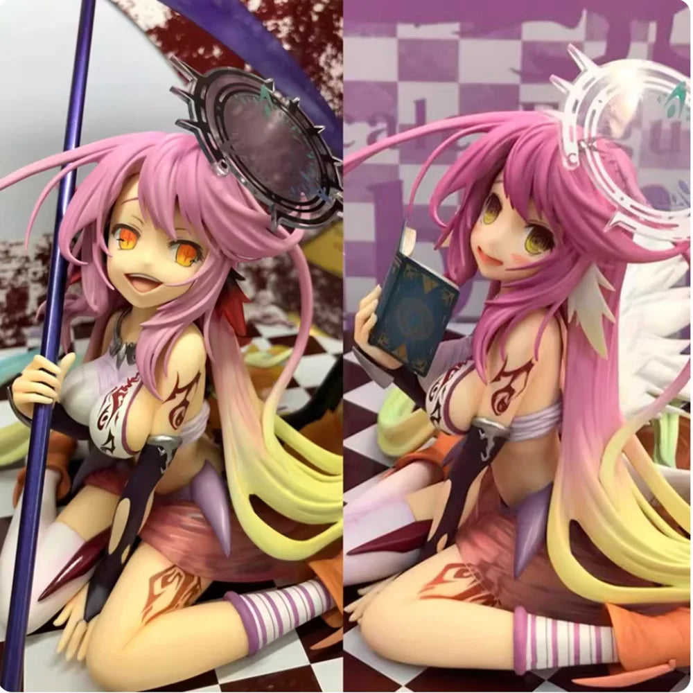 13cm No Game No Life: Zero Azriel Shiro Jibril 1/7 Great War Ver. Phat Anime PVC Action Figure Toy Game Collectible Model Doll