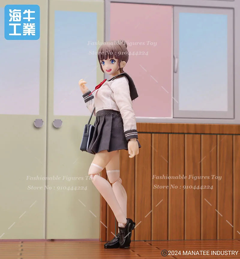 Limited Edition Manatee Industry 1/12 Women Soldier Yua Kawaii Japanese JK Girl Full Set 6" Action Figure Model Best Collectible