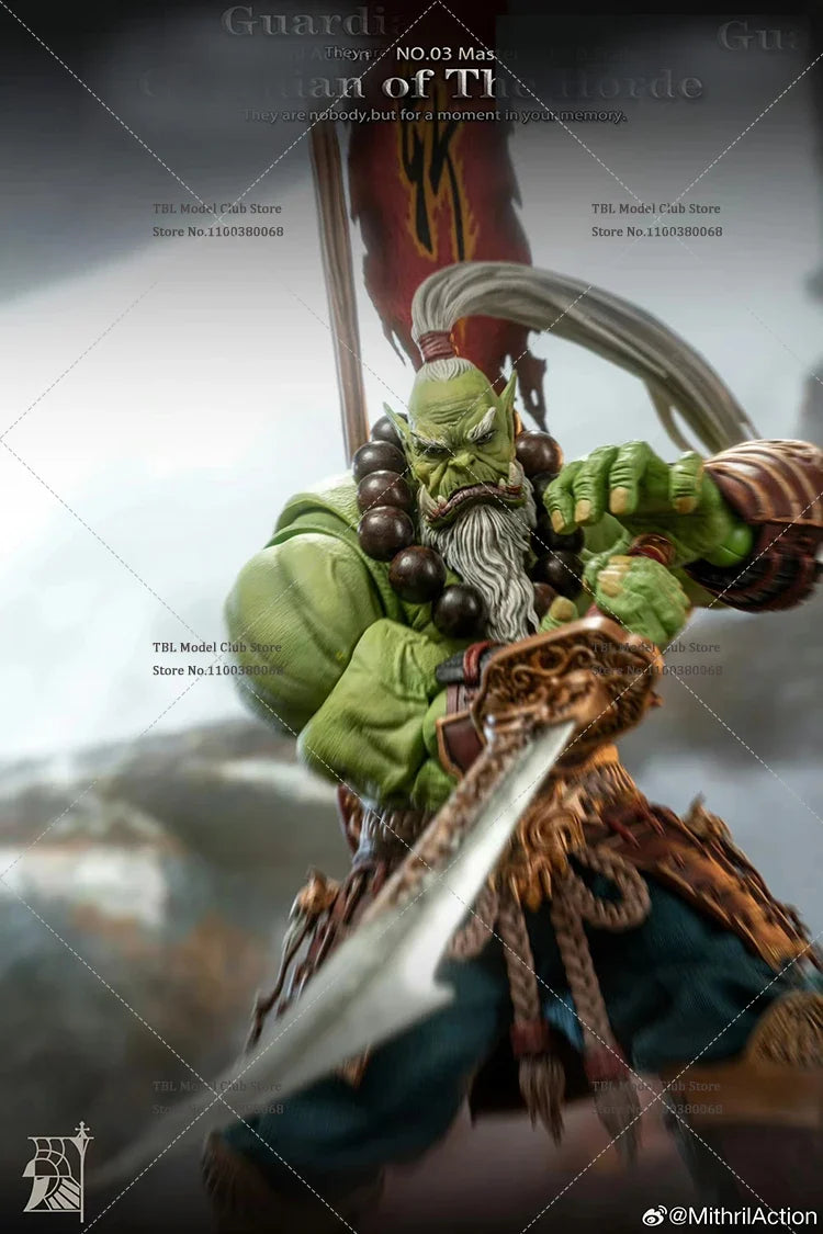 In Stock Original Mithril Action 1/10 Scale WOW Barbarian Orcs Sword Saint Samurai Full Set Soldier Action Figure Doll
