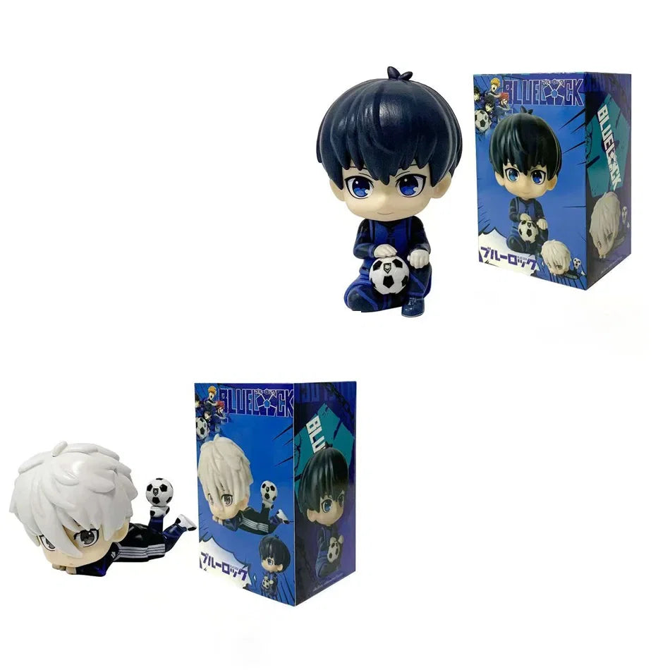 BLUE LOCK Action Figures Isagi Yoichi Nagi Seishiro Anime Figure Q Version Figurine PVC Collectible Model Kids Doll Toys Gifts