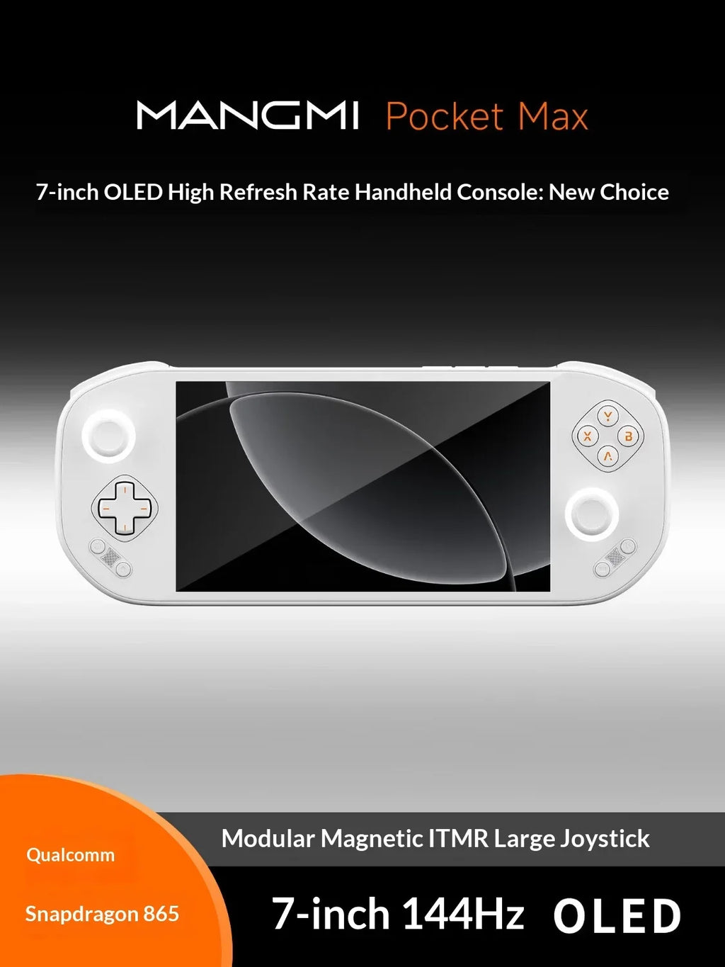 MangMi Pocket Max Game Console 7Inch 1080P AMOLED Touch Screen 8000mAh TMR Joystick Hall-Effect Trigger Handheld Game Consoles