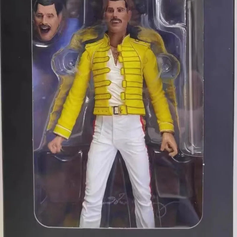 NECA Live At Wembley Stadium Queen Freddie Action Figure Mercury Collection Model Toy Doll Present