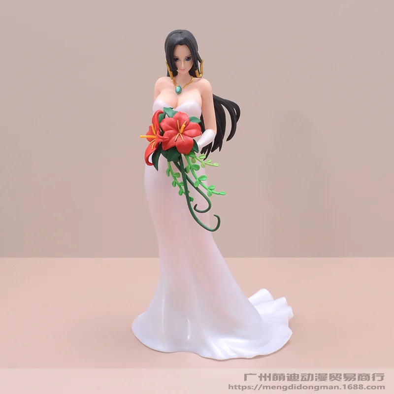 Hot High Quality Haizeiwang Wedding Dress Empress Boya Hancock Handmade Model Anime Ornament Doll Box Set Wedding Souvenir Gift