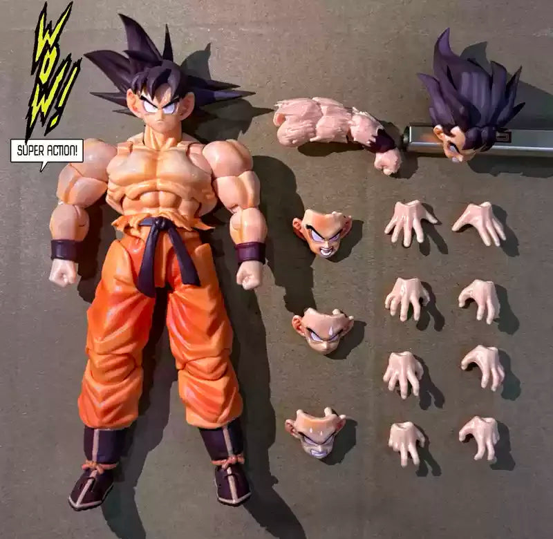 Wow Super Mobile First Duel Son Goku Kaiouken Fist Empty 1/12  Anime Figure Shf Doll Dragon Ball Model Garage Kit Toy Doll Gifts