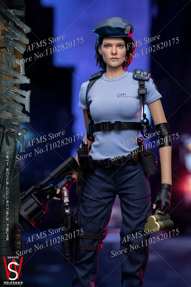 SWTOYS FS069 1/6 Scale Collectible Figure Smart Beautiful Female Police Officer Jill Full Set 12Inch Women Soldier Action Figure