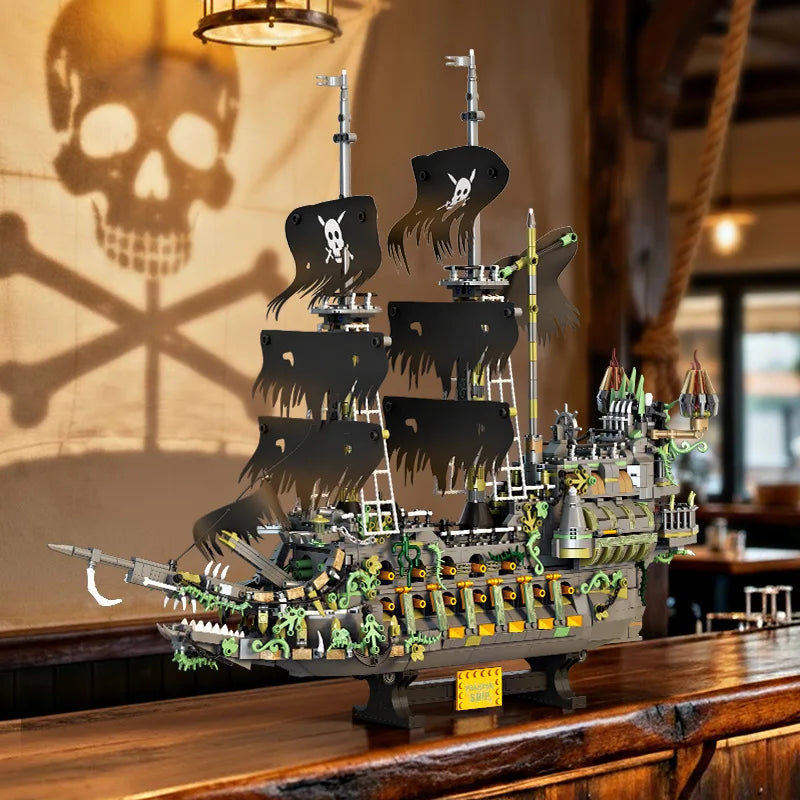 2434Pcs The Flying Dutchman Pirate Ship Building Blocks Ghost Ship Model Bricks Assembling DIY Toys For Kids Birthday Gifts