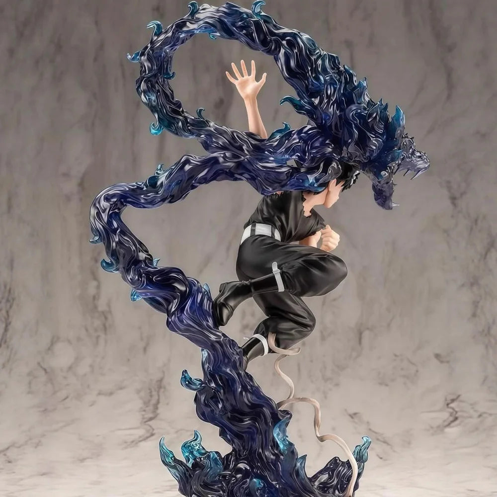 24cm YuYu Hakusho Hiei Dark Figure Anime Collectible Statue with Evil Eye Desktop Decoration Gift