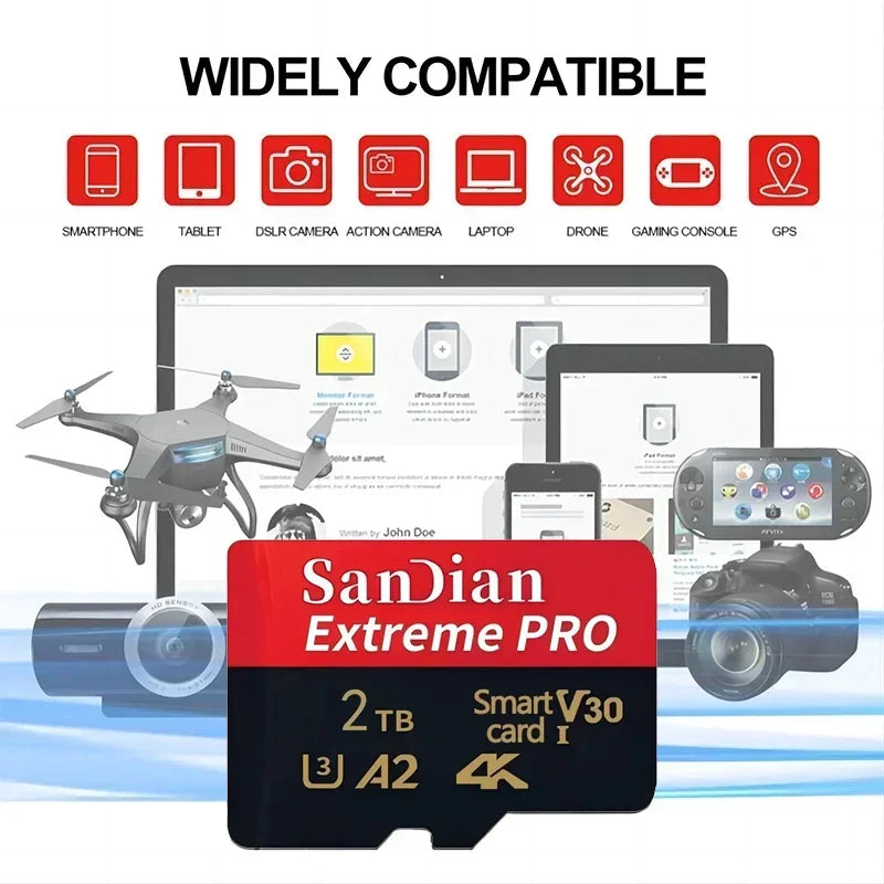 Original Micro TF/SD Card 256GB 512GB Memory Cards 1TB High Speed SD Flash Card V30 Memory Card For Phone/Laptop/Desktop