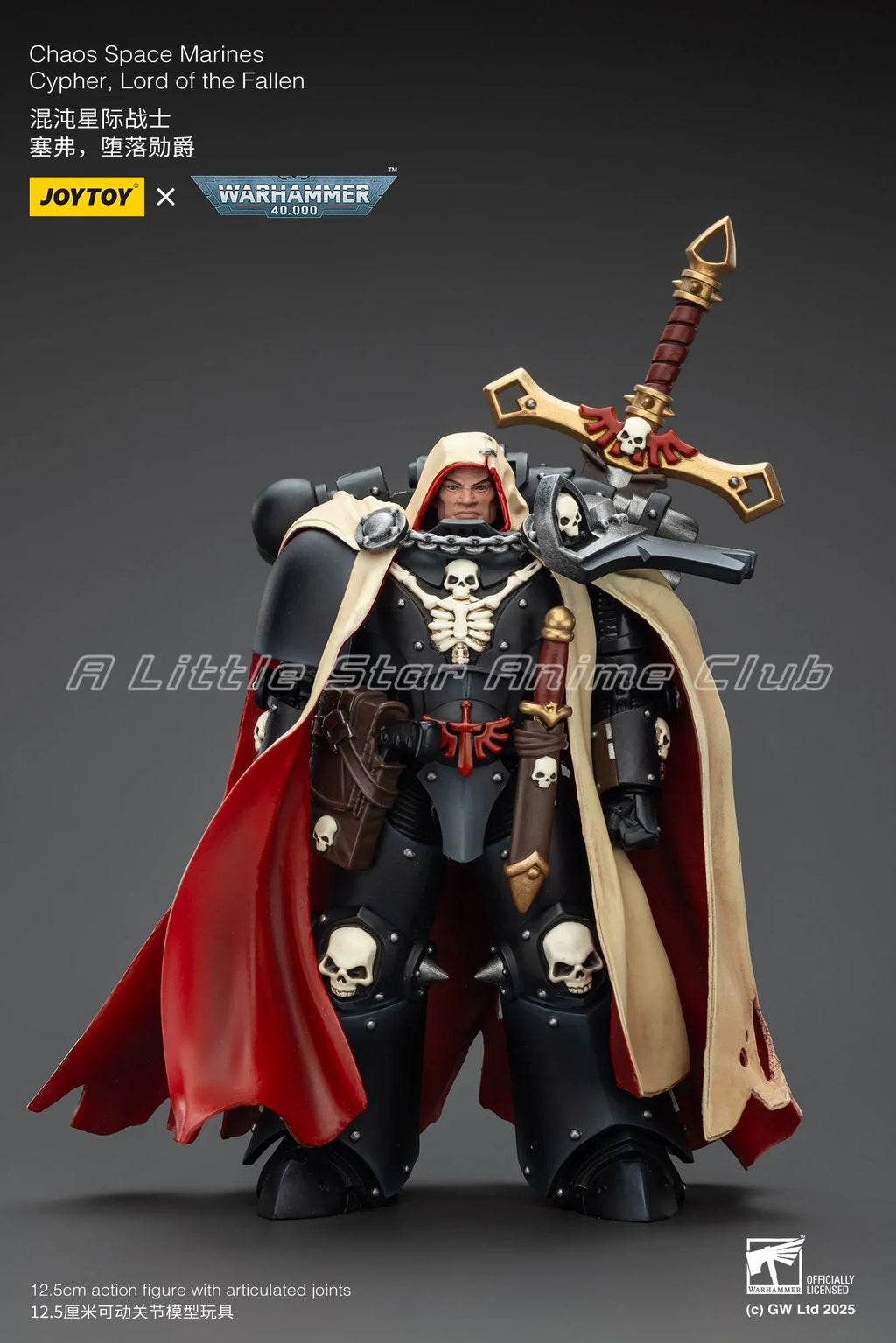 In Stock Original JOYTOY 1/18 Action Figure Warhammer 40000 Chaos Space Marines Cypher Lord of The Fallen Model Toys
