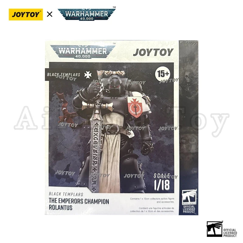 JOYTOY 1/18 Action Figure Black Templars The Emperors Champion Rolantus Re-issue Version Anime Military Model