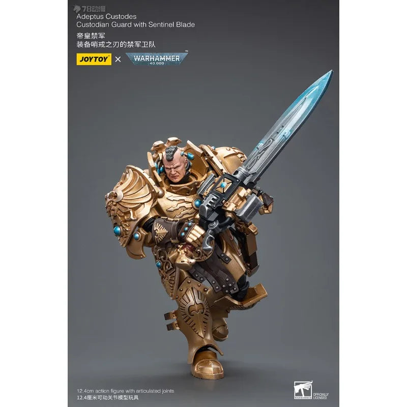 JOYTOY Genuine JOYTOY X Warhammer 40K Series Company Commander A Guard Unit Flag Execution Officer Movable Model Boy's Gift