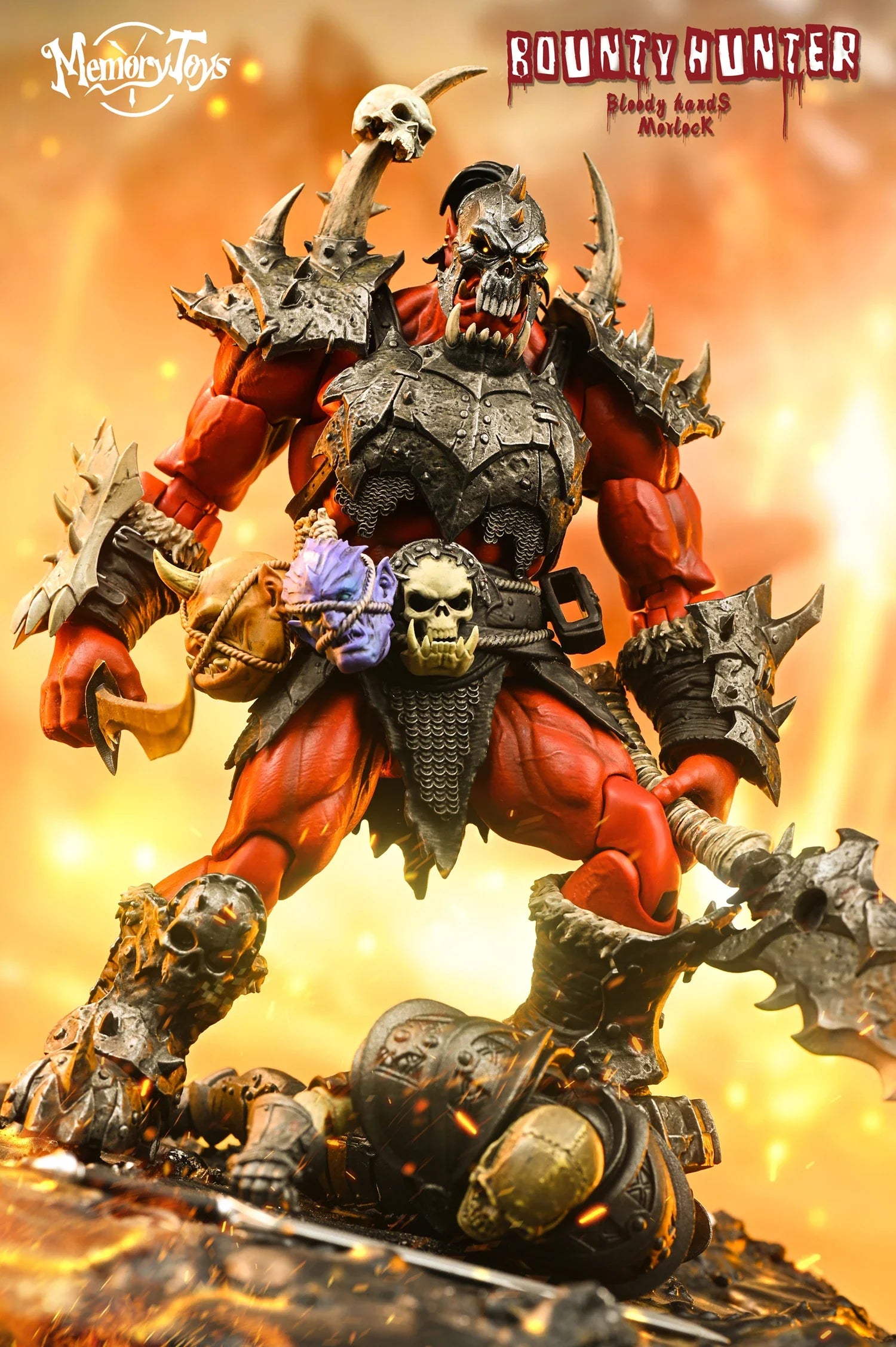 Metytoyz Adventurer World Red Orc Ork Captain Corrup Devil Orc Swordsman Action Figure Special Edition