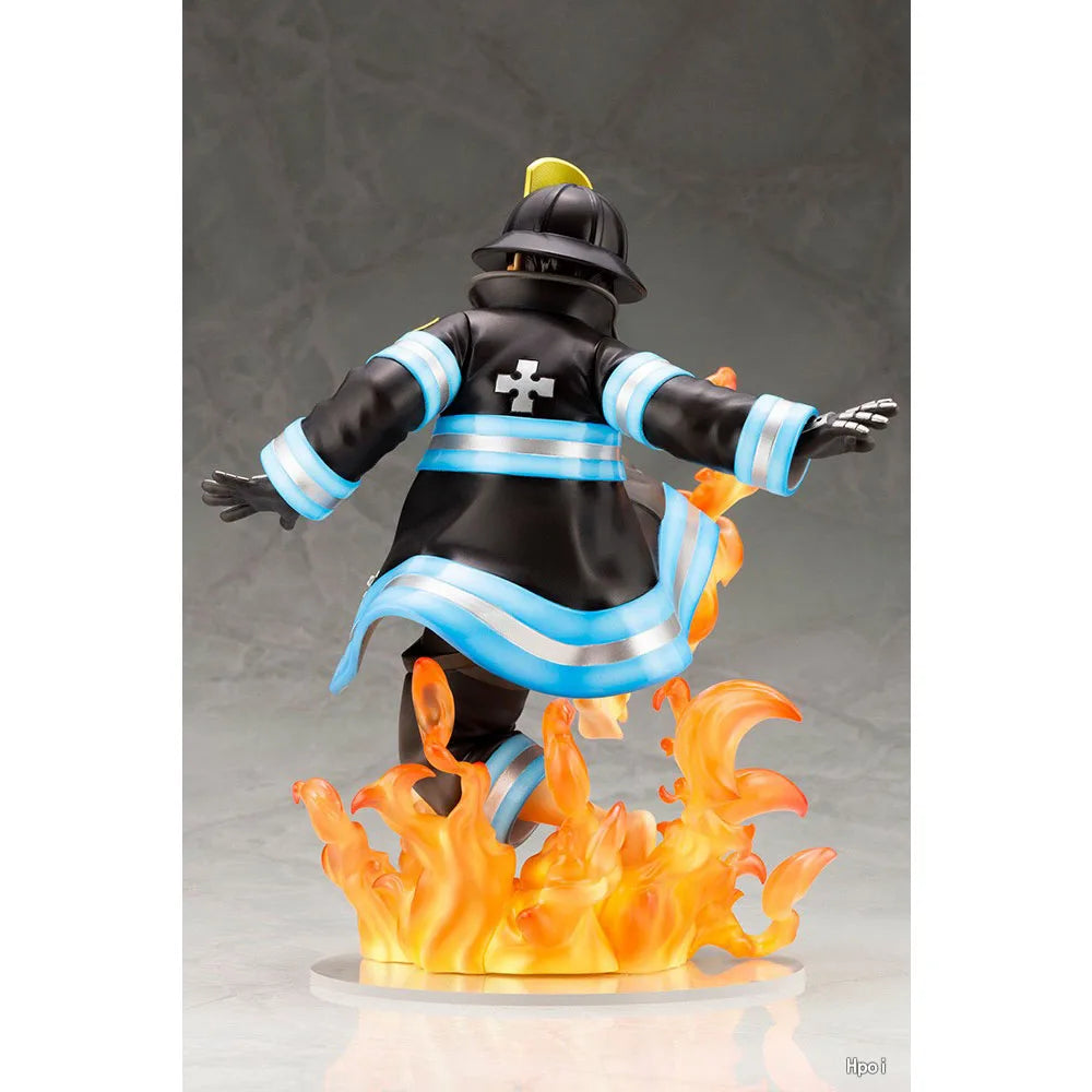16CM Shinra Kusakabe Figure Anime Fire Force Special Effect Blood Desktop Doll Golf Model Toy  Gift Collection Ornaments PVC