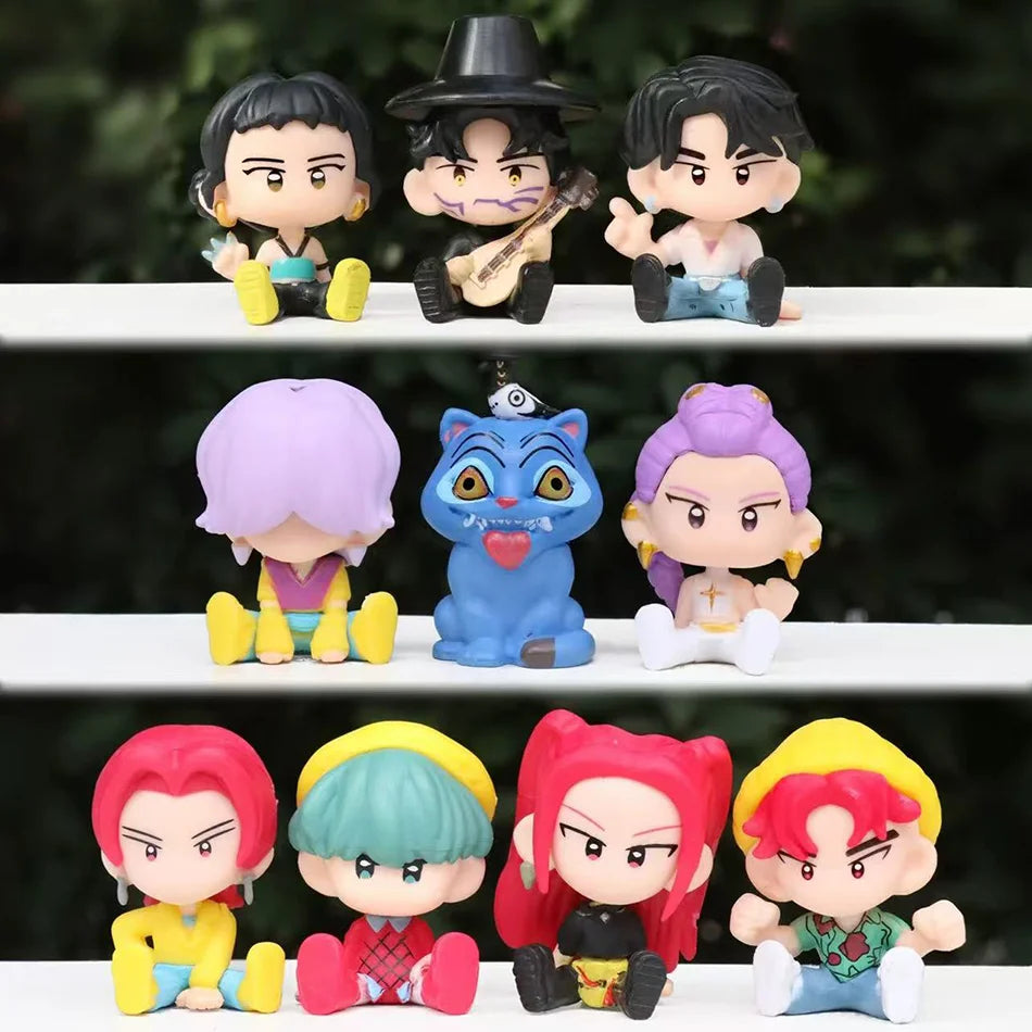 New Q version 10pcs/Set Kpop Demon Hunters Action Figure Toy Derpys Tiger Rumi Mira Zoey Sussy Figurine Doll For Fans Gifts