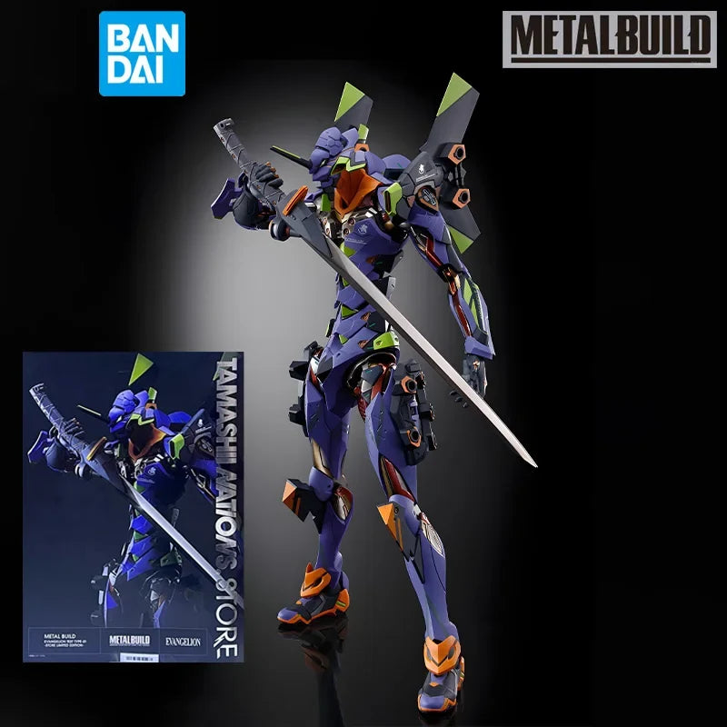 BANDAI Original METAL BUILD Series EVA-01-STORE LIMITED EDITION Anime Figure Assembly Ornament Model Toys Collectible Model