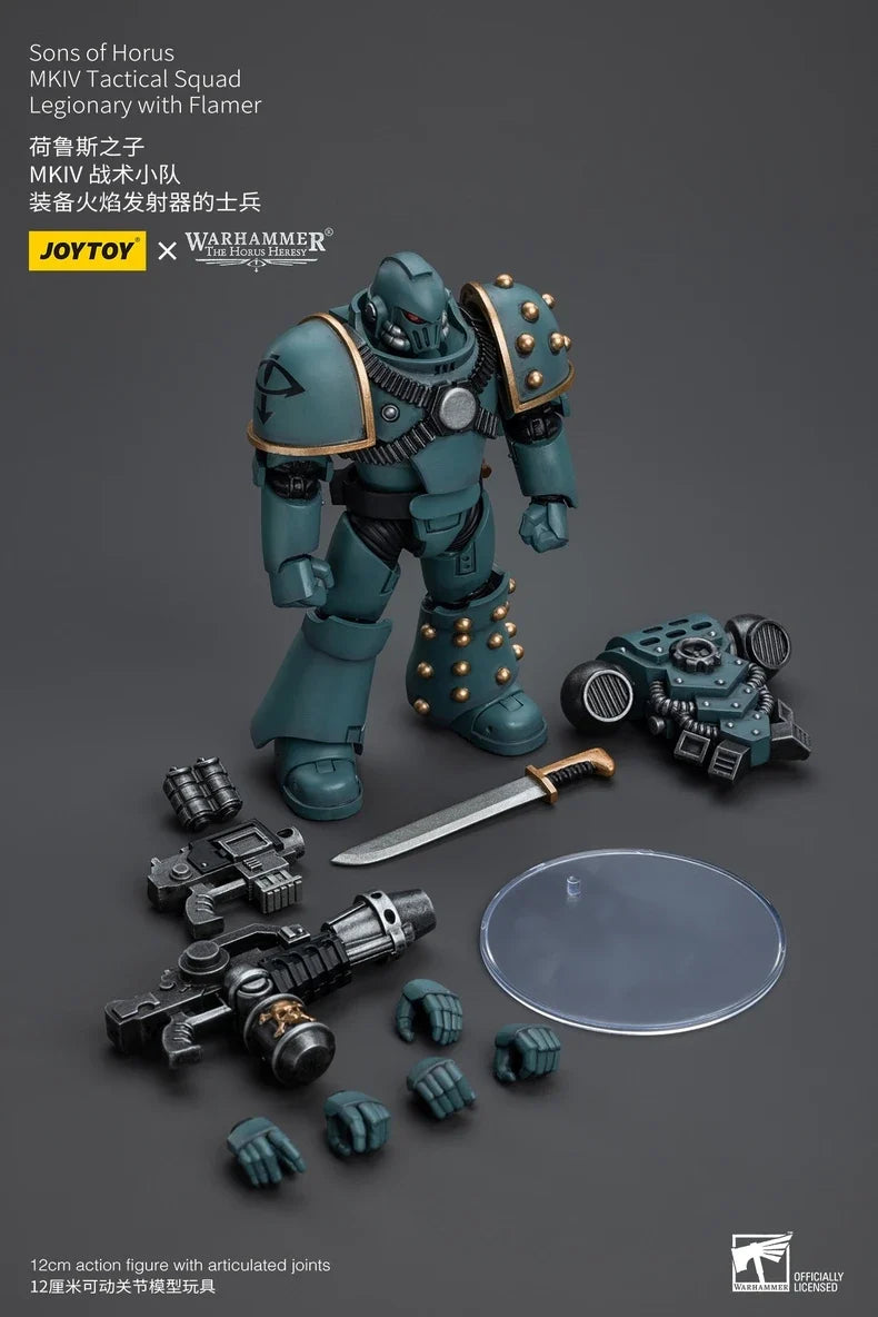【In Stock】JOYTOY Warhammer 40K Sons of Horus MKIV Tactical Squad 1/18 Action Figure Model Toys