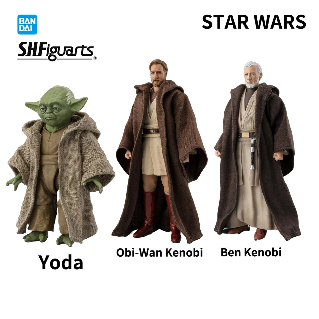 Bandai Officially Licensed STAR WARS Revenge of the Sith Obi Wan Kenobi Yoda A New Hope Ben Kenobi Premium Collectible Model
