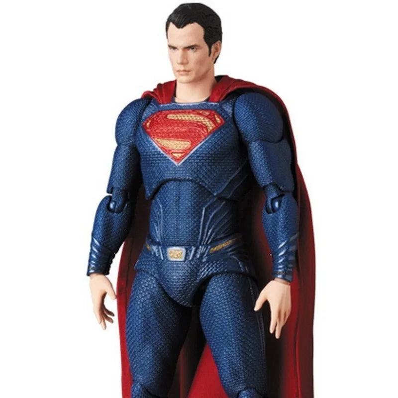 MAF 057 DC Marvel Superman Toy Figures Justice League Superman With Movable Joints Boxed Doll Action Toy Headset Model Doll
