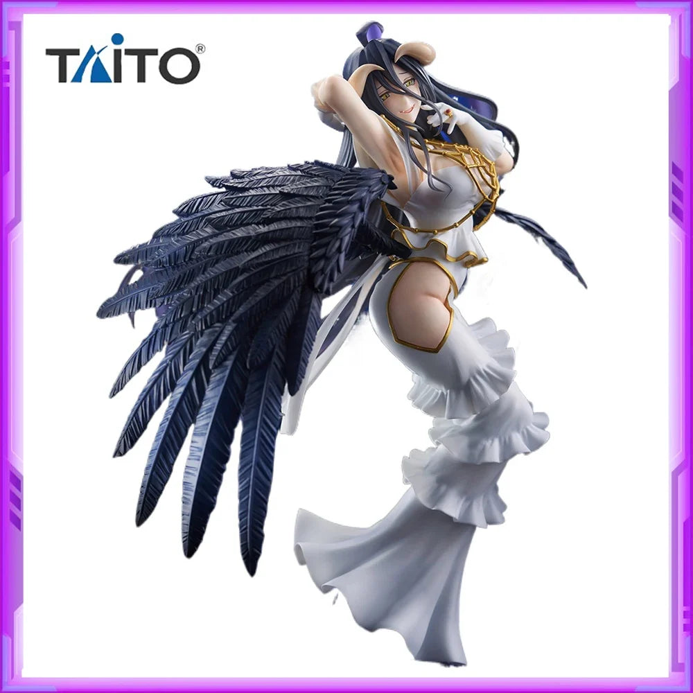 Original TAITO T-most OVERLORD Albedo white demon PVC Anime Figures Action Figure Model Toys